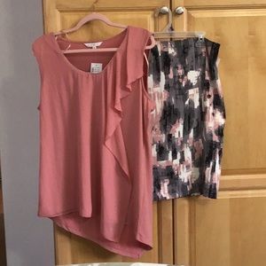 New With Tags Ladies Top and Matching Skirt, Cleo XL/14